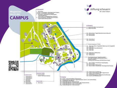 Geländeplan der Stiftung Scheuern vom Standort Nassau, genauer der sogenannte Campus.