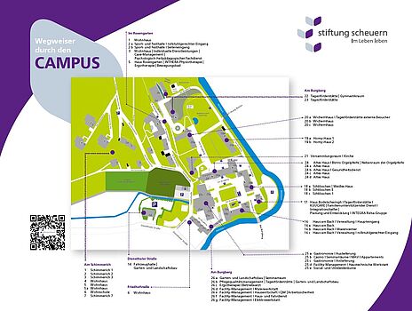 Geländeplan der Stiftung Scheuern vom Standort Nassau, genauer der sogenannte Campus.