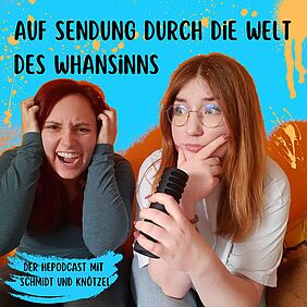 Plakat für den Podcast auf Sendung durch die Welt des Wahnsinns.