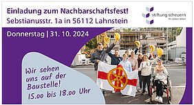 Einladung zum Nachbarschaftsfest in Lahnstein. 