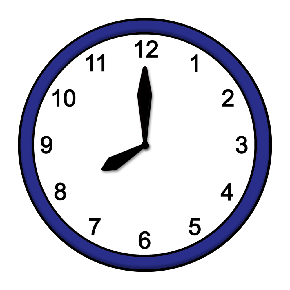 Eine Uhr zeigt 8 Uhr