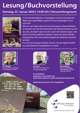 Plakat zur Lesung und Buchvorstellung. 