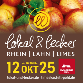 Banner für lokal und lecker des Limeskastells Pohl.