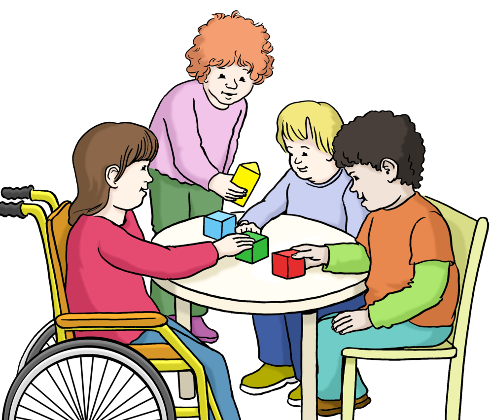 Kinder spielen zusammen an einem Tisch