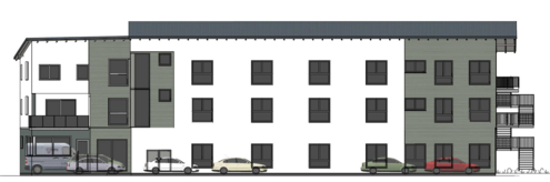 Ein Wohnhaus von Westen mit 3 Ebenen zum Wohnen